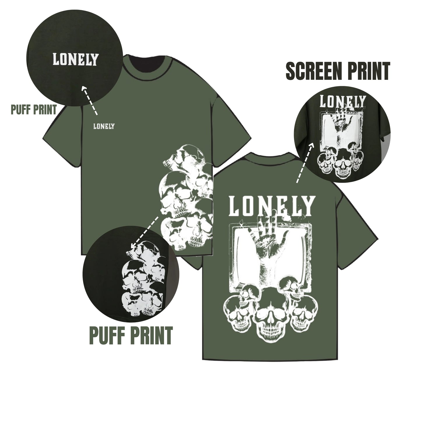 LONELY Skulls T-shirt