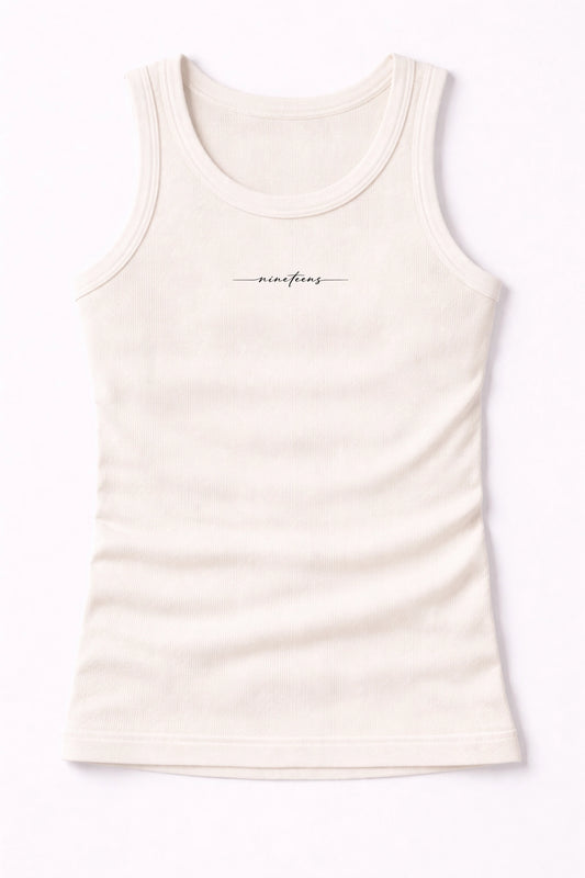 WHITE NINETEENS TANK TOP