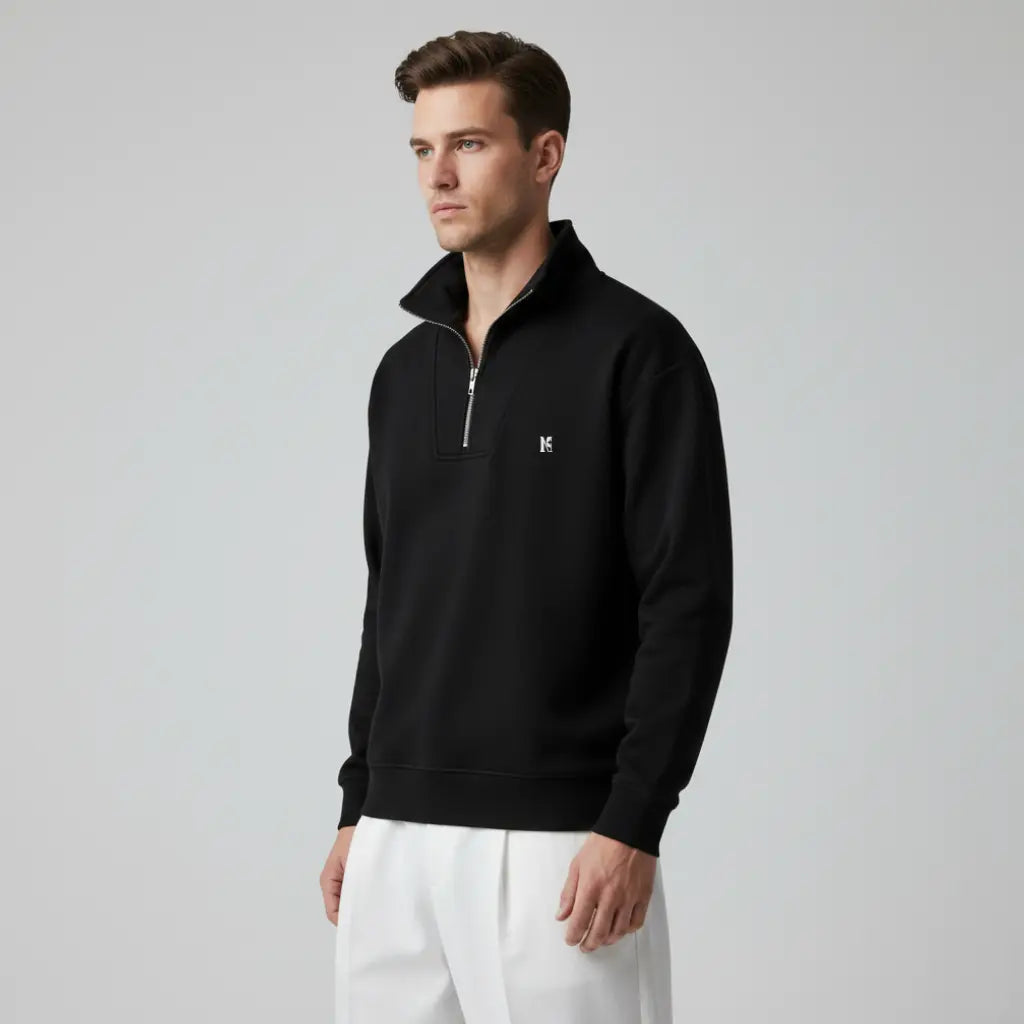REGULAR FIT ZIP-TOP SWEATSHIRT